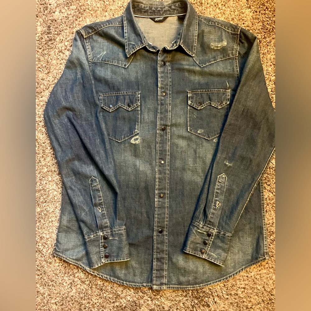 MENS DENIM ARIZONA LONG SLEEVE SHIRT